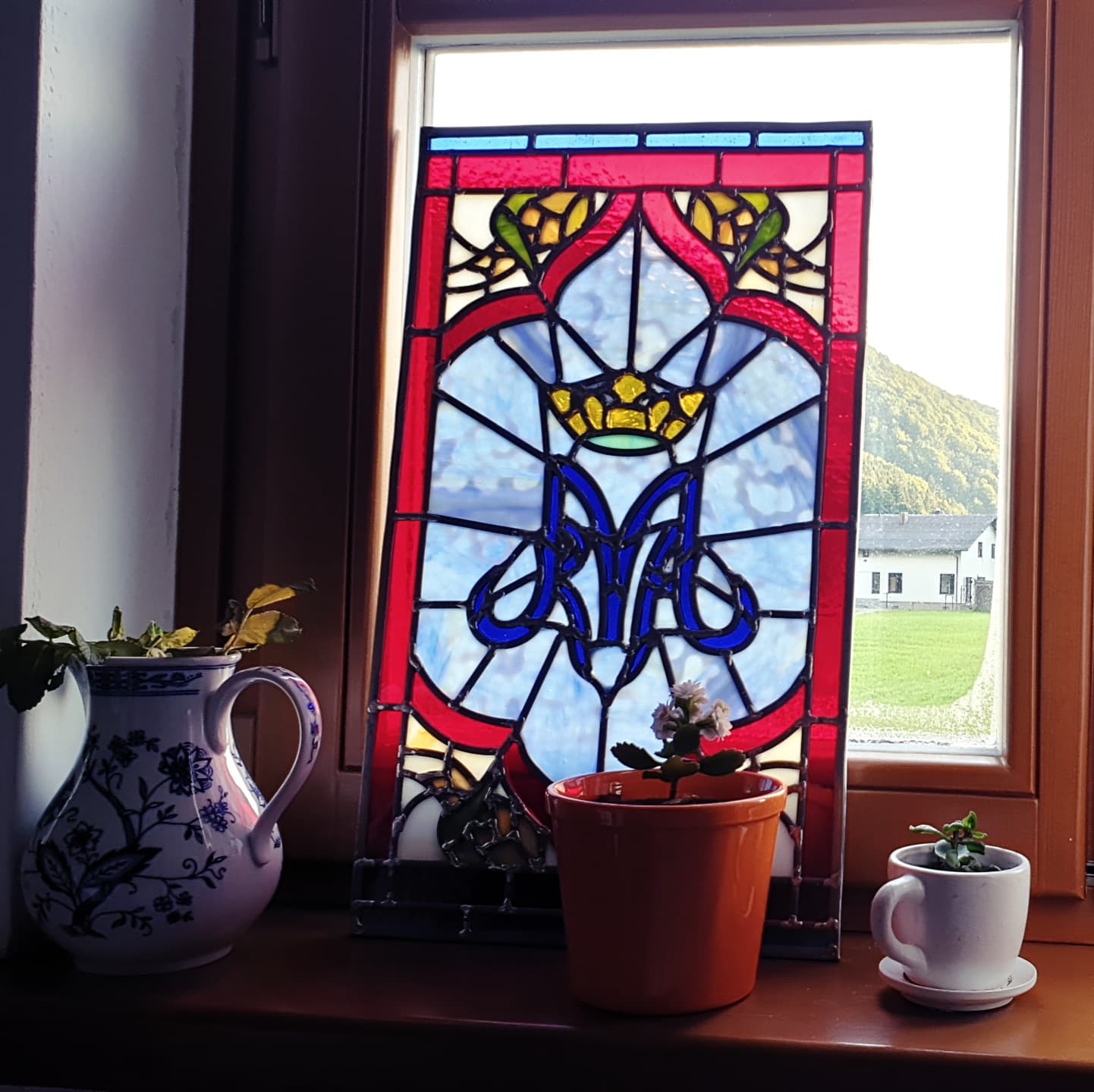 Witraż na klatkę schodową "Regina Angelorum" - zdjęcie 2